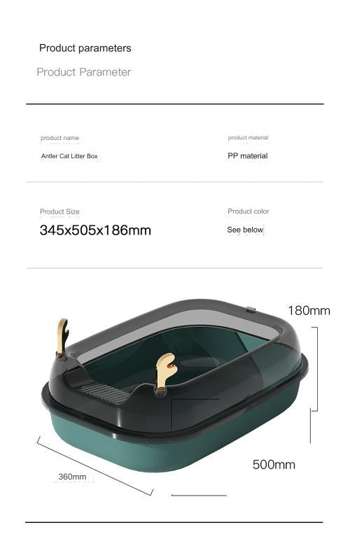 Give Your Feline Friend a Private Space with Our High-End, Anti-Splash Antler Cat Litter Box