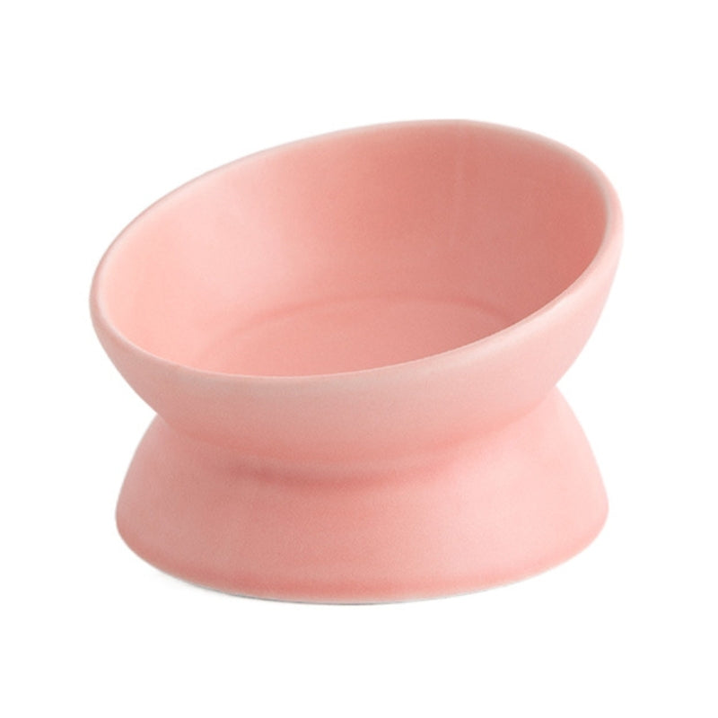 Pet's Culinary Delight: 15° Tilted Elevated Feeding Dish for Small Dogs and Cats