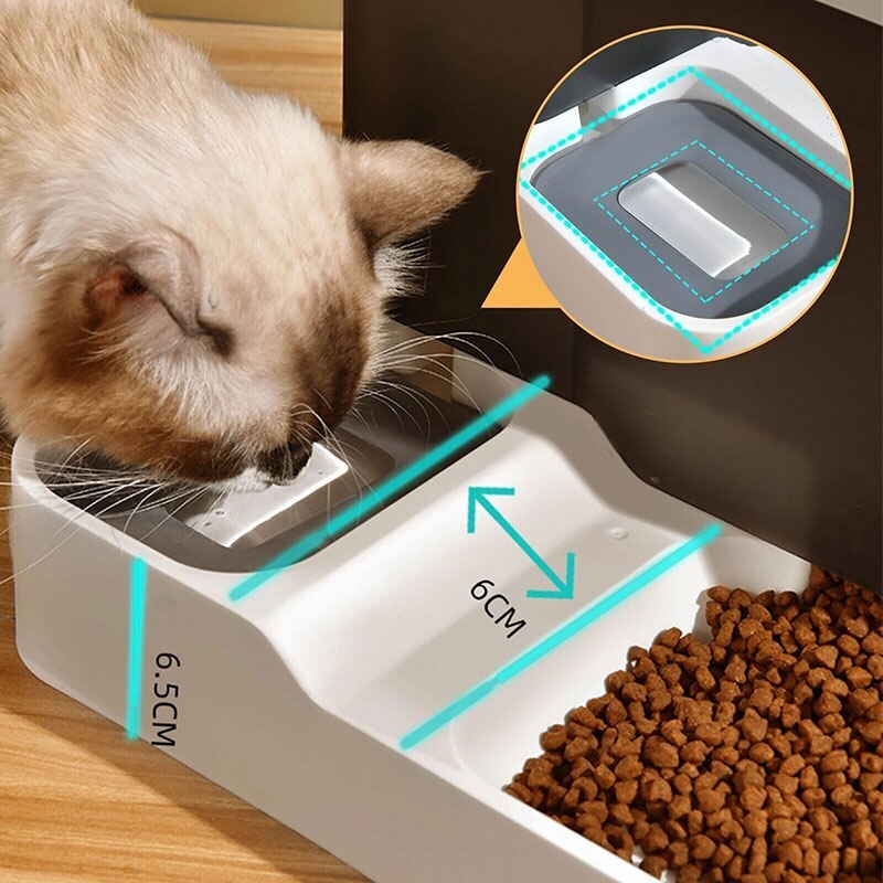 Large Capacity Automatic Pet Food Dispenser and Water Bowl