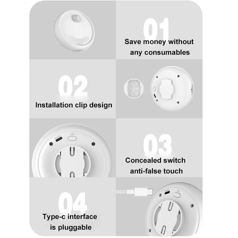 Streamlined Paws: 4000mAh Rechargeable Smart Air Purifier