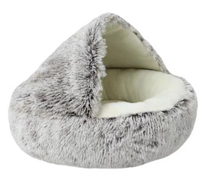2-in-1 Plush Cat Bed