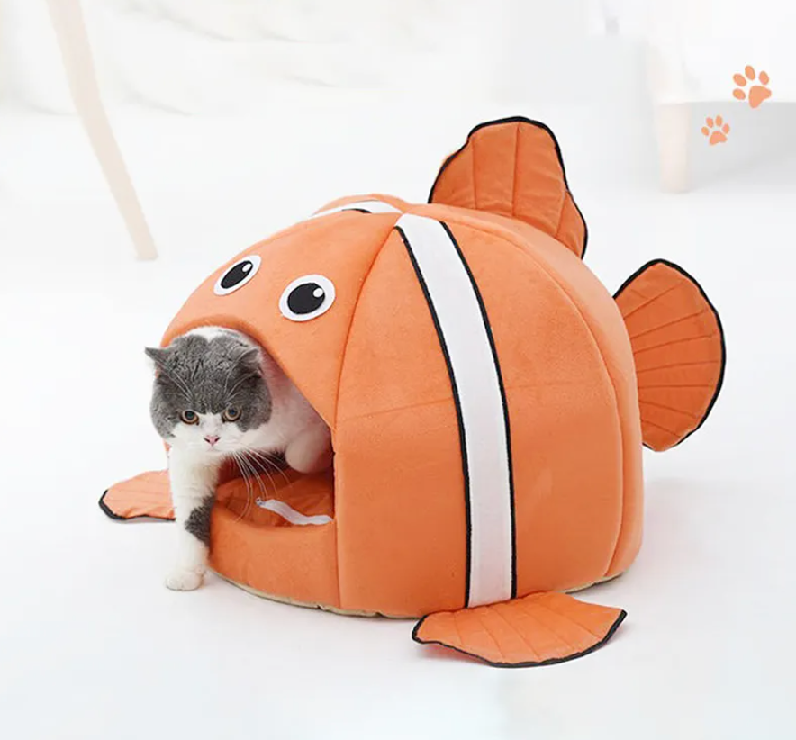 Cozy and Fun Cat Nemo Bed Cave