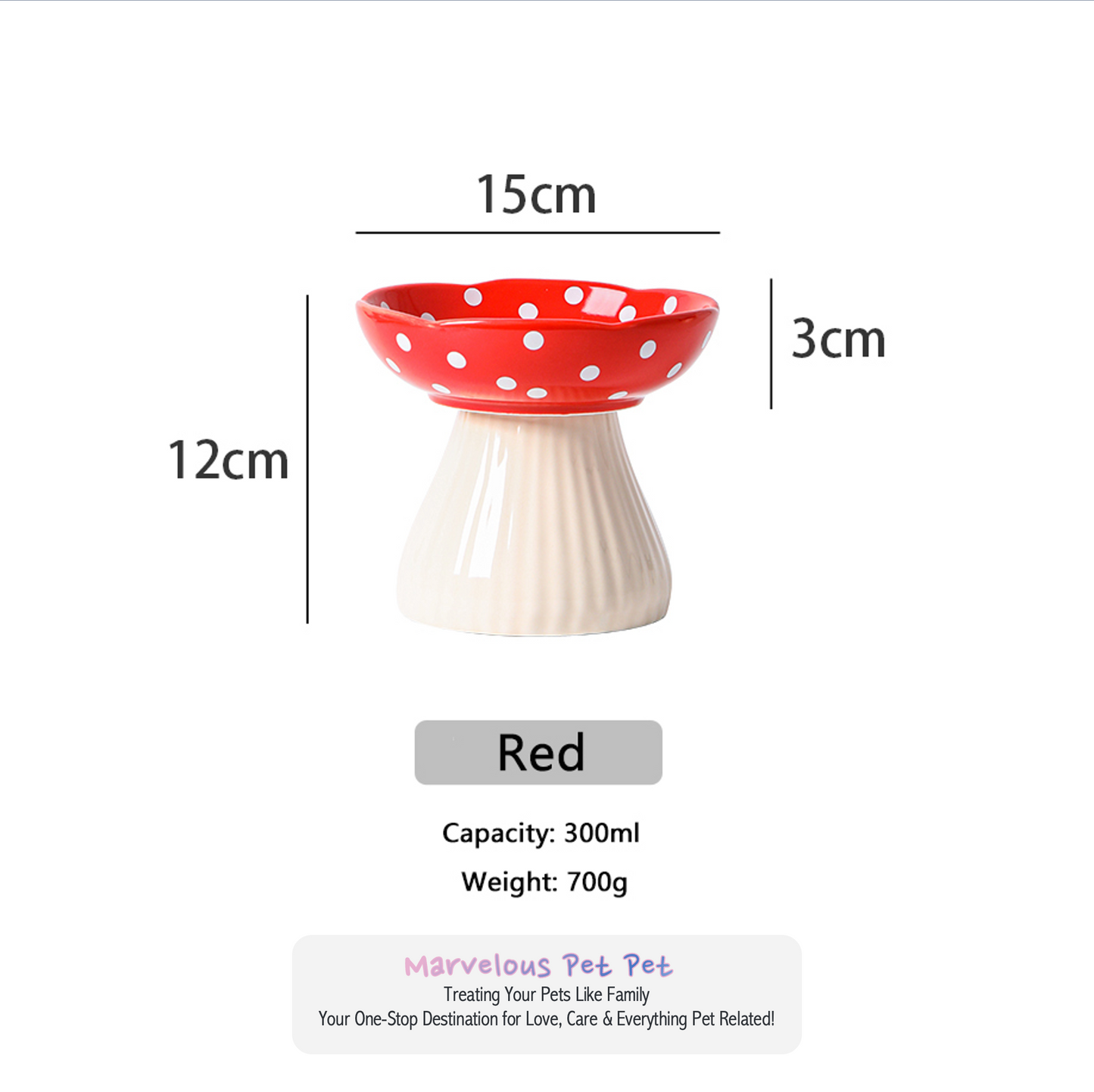 Creative Ceramic Mushroom Shaped Bowl for your Cat or Puppy