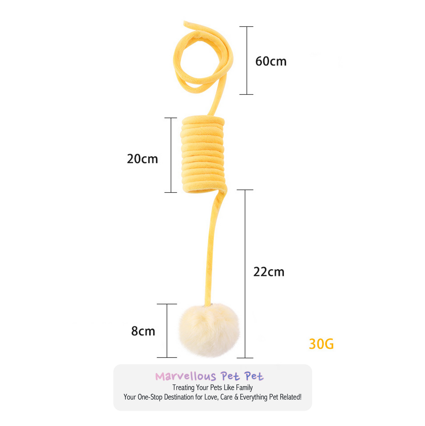 Interactive Cat Toy! Bouncing Plush Spring Ball