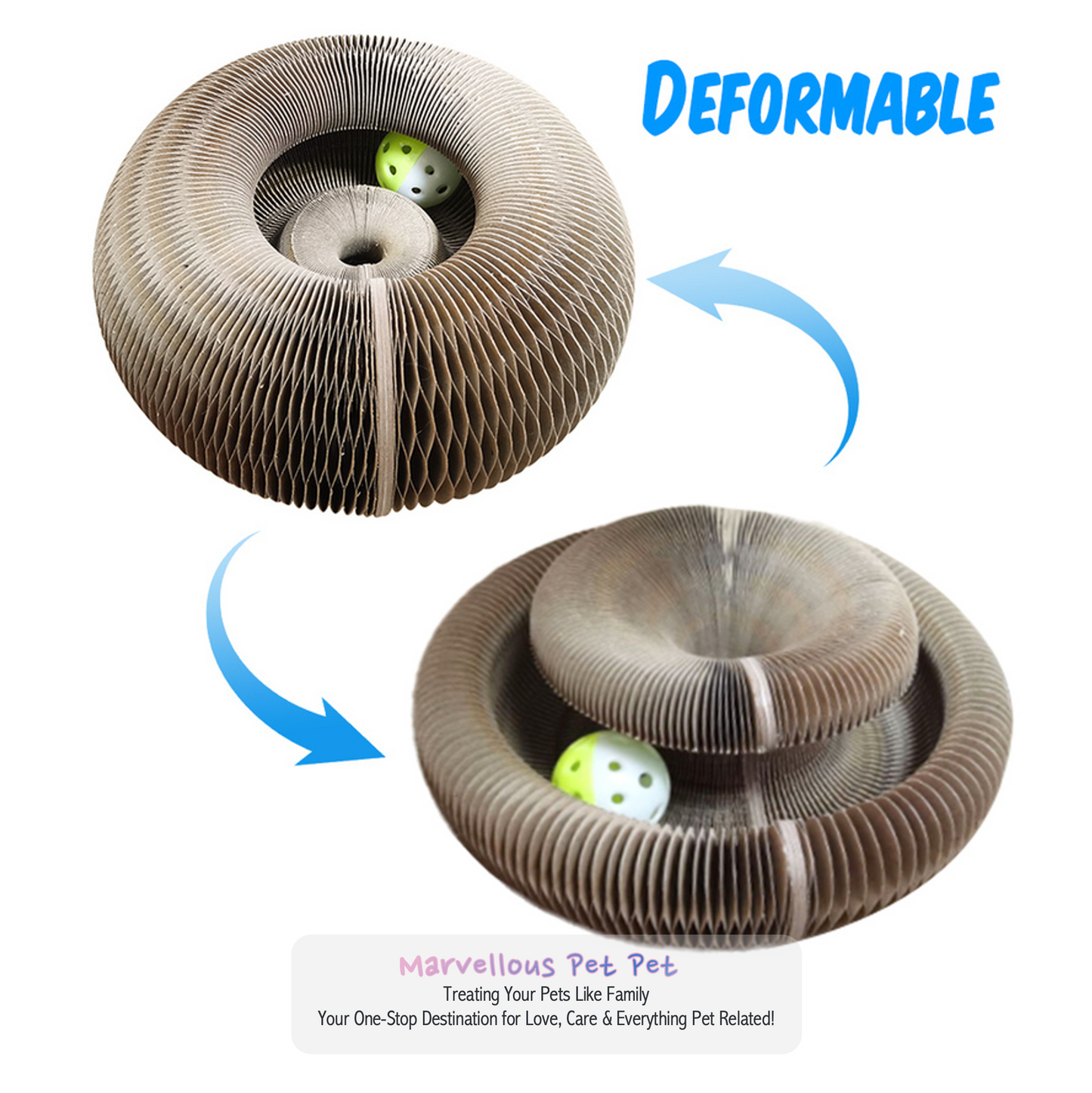 Magic Organ Folding Cat Scratching Board Toy