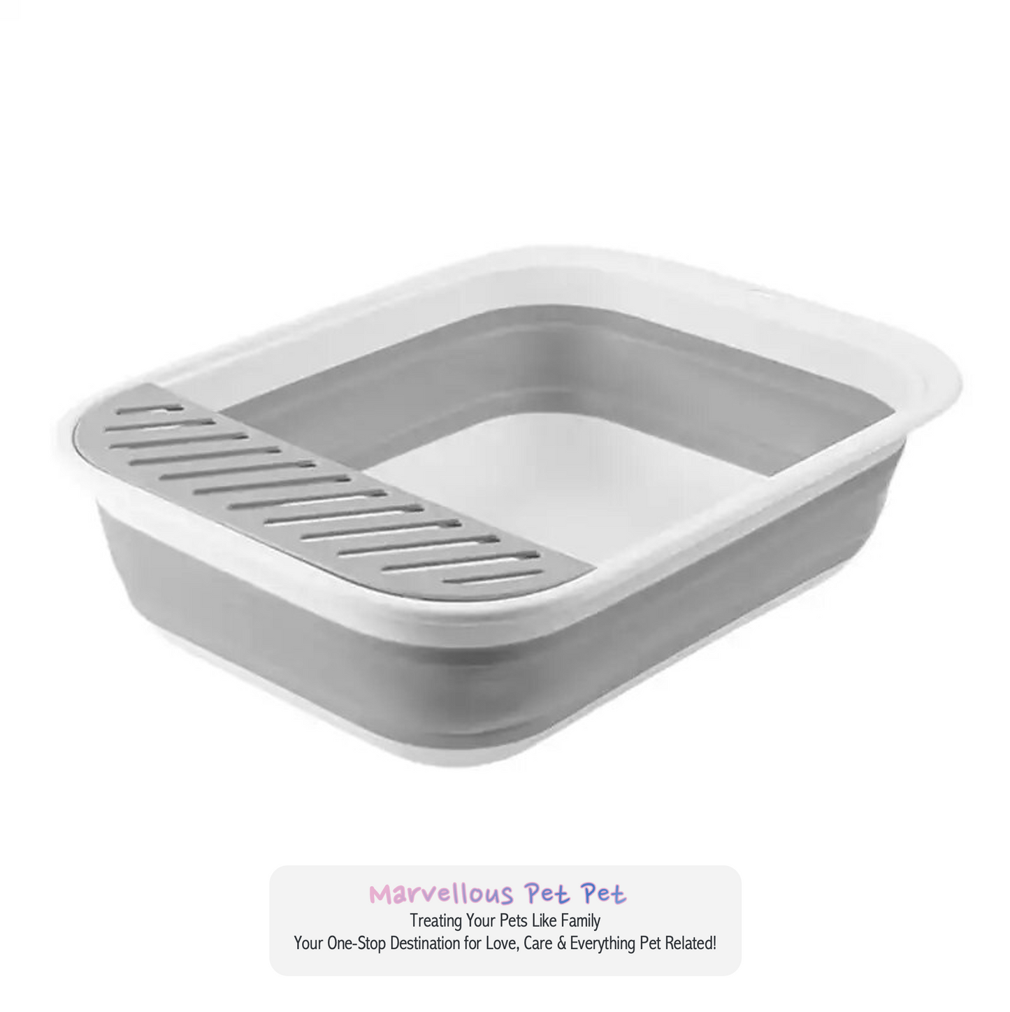 Hygiene Haven: Semi-Closed Plastic Cat Litter Box