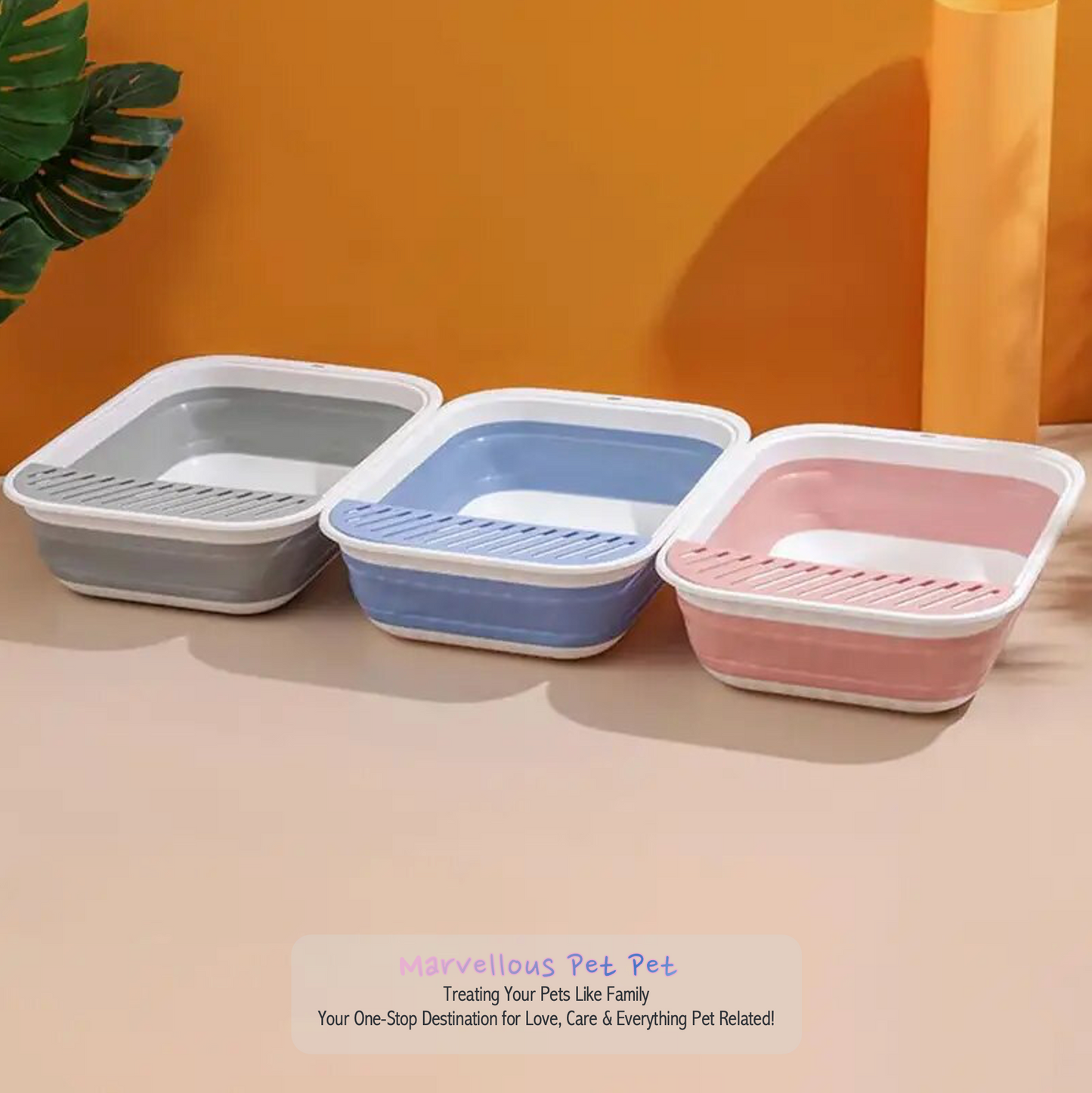 Hygiene Haven: Semi-Closed Plastic Cat Litter Box