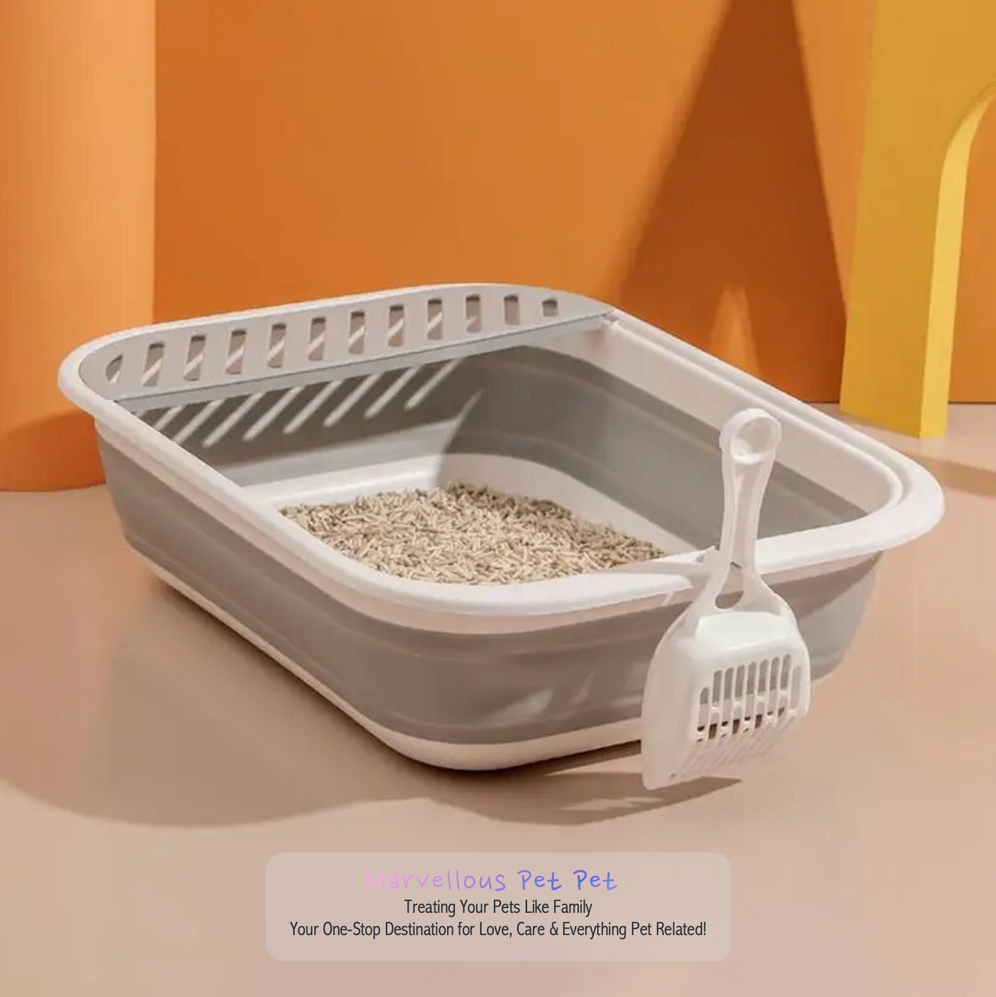 Hygiene Haven: Semi-Closed Plastic Cat Litter Box