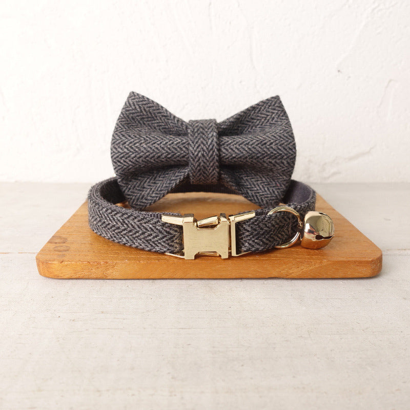 Chic Personalized Cat Collar with Bow & Bell