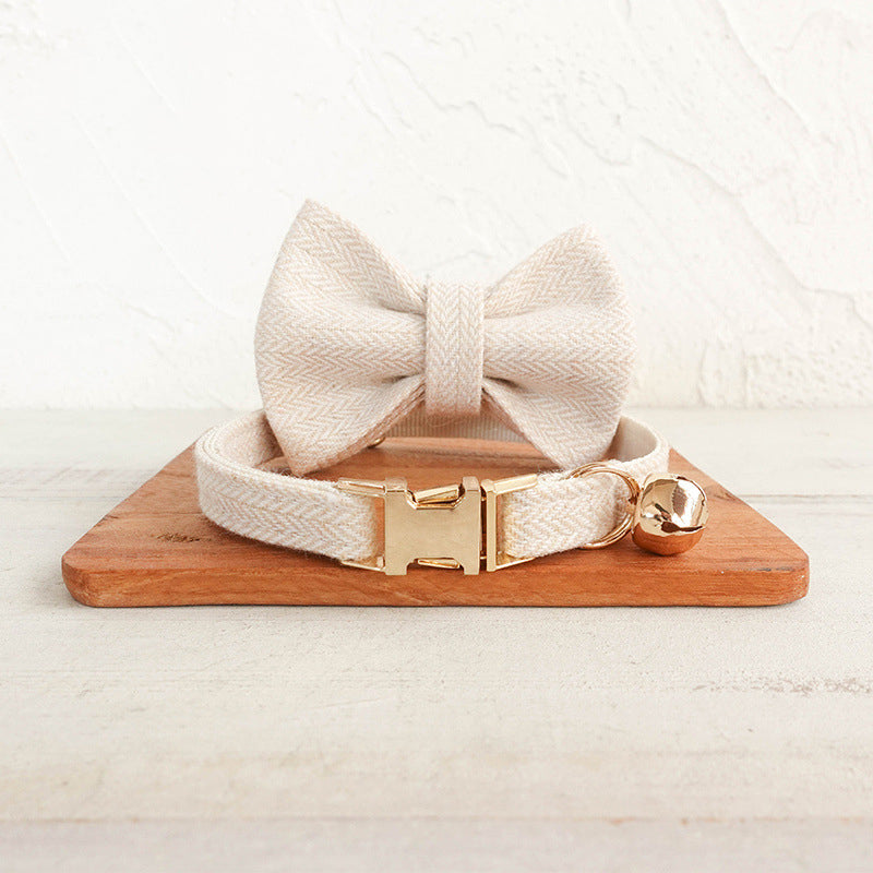 Chic Personalized Cat Collar with Bow & Bell