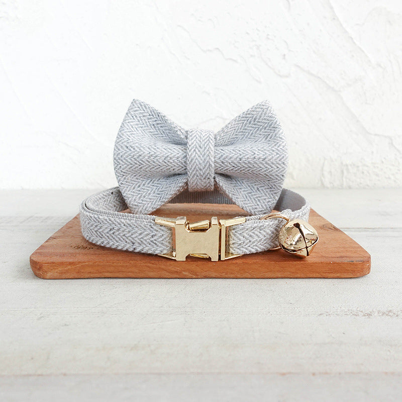 Chic Personalized Cat Collar with Bow & Bell