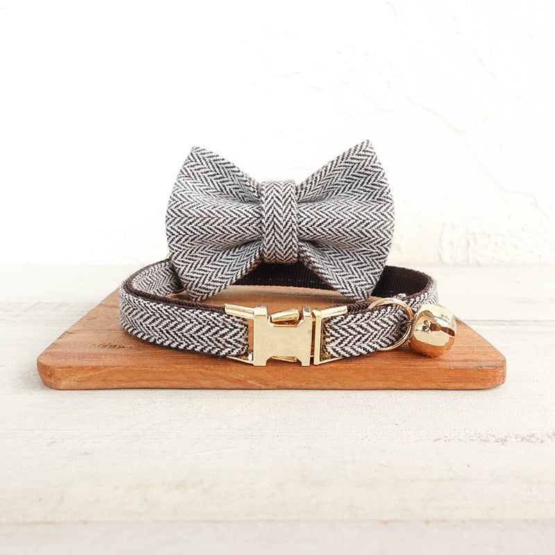 Chic Personalized Cat Collar with Bow & Bell