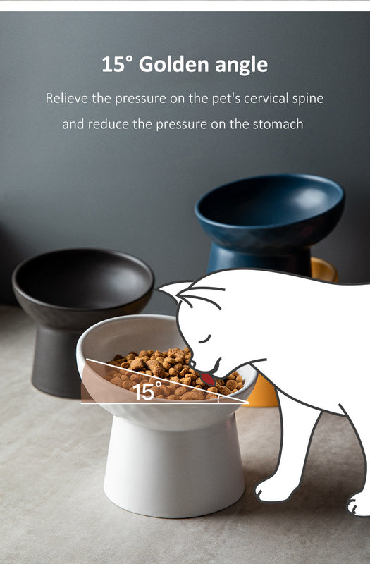 Cat Food & Water Bowl in Matte Finish