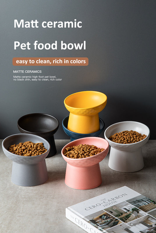 Cat Food & Water Bowl in Matte Finish