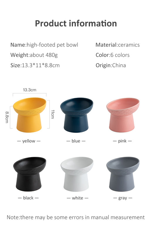 Cat Food & Water Bowl in Matte Finish