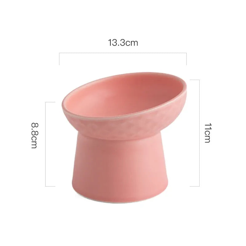 Cat Food & Water Bowl in Matte Finish