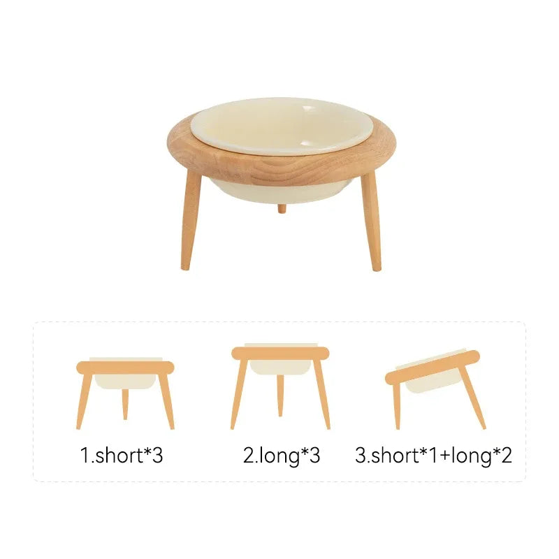 Elegant Food and Water Bowl for Cats or Small to Medium Dogs Adds a Touch of Class to Feeding Times
