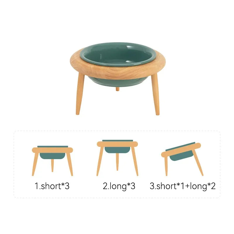 Elegant Food and Water Bowl for Cats or Small to Medium Dogs Adds a Touch of Class to Feeding Times