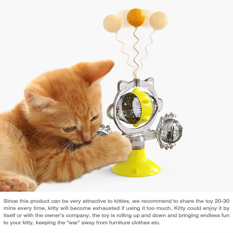 Catnip Teasing Stick, A Windmill Turntable Cat Toy