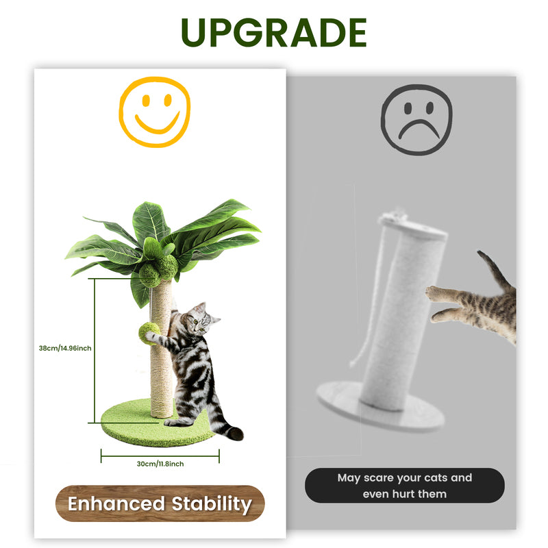Adorable Leafy Green Cat Scratching Post