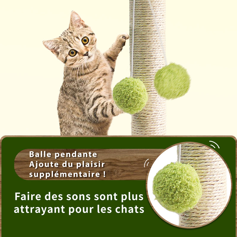 Adorable Leafy Green Cat Scratching Post