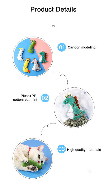 Cute Catnip-Infused Plush Thumb Pillow