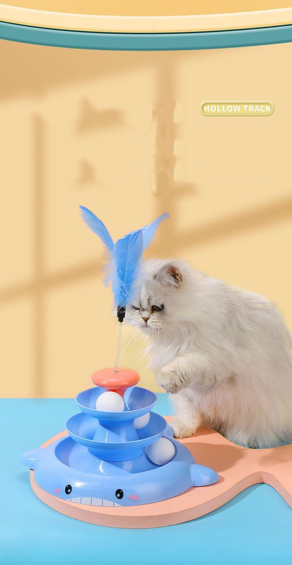 Dazzling Dolphin Themed Swivel Toy Ball for Cats