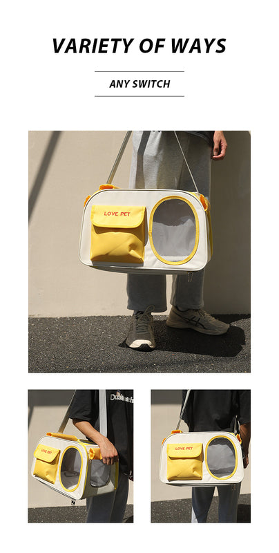 Transport Your Pet in Comfort and Style: Breathable, Portable, Oxford Material Pet Carrier Backpack for Cats and Dogs up to 10 kg