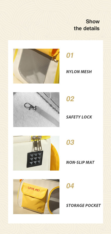 Transport Your Pet in Comfort and Style: Breathable, Portable, Oxford Material Pet Carrier Backpack for Cats and Dogs up to 10 kg