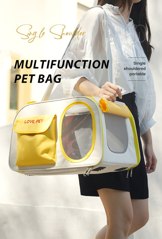 Transport Your Pet in Comfort and Style: Breathable, Portable, Oxford Material Pet Carrier Backpack for Cats and Dogs up to 10 kg
