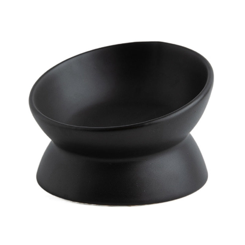 Pet's Culinary Delight: 15° Tilted Elevated Feeding Dish for Small Dogs and Cats