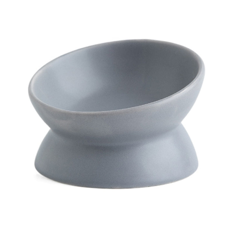 Pet's Culinary Delight: 15° Tilted Elevated Feeding Dish for Small Dogs and Cats