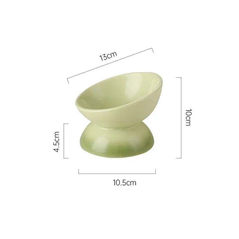 Feast in Style: Gradient Ceramic Pet Bowl for Cats