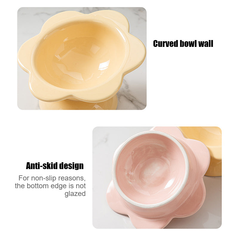 Ceramic Flower Style Water Bowl