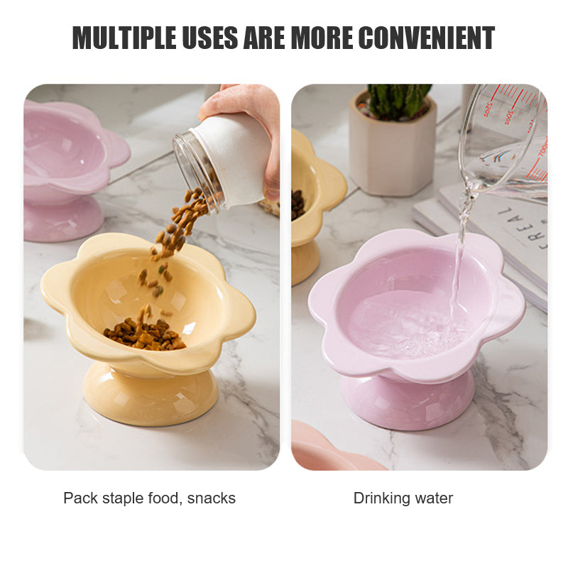 Ceramic Flower Style Water Bowl