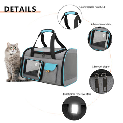 Go Adventuring with Kitty in Comfort: Reflective Crossbody Cat Backpack