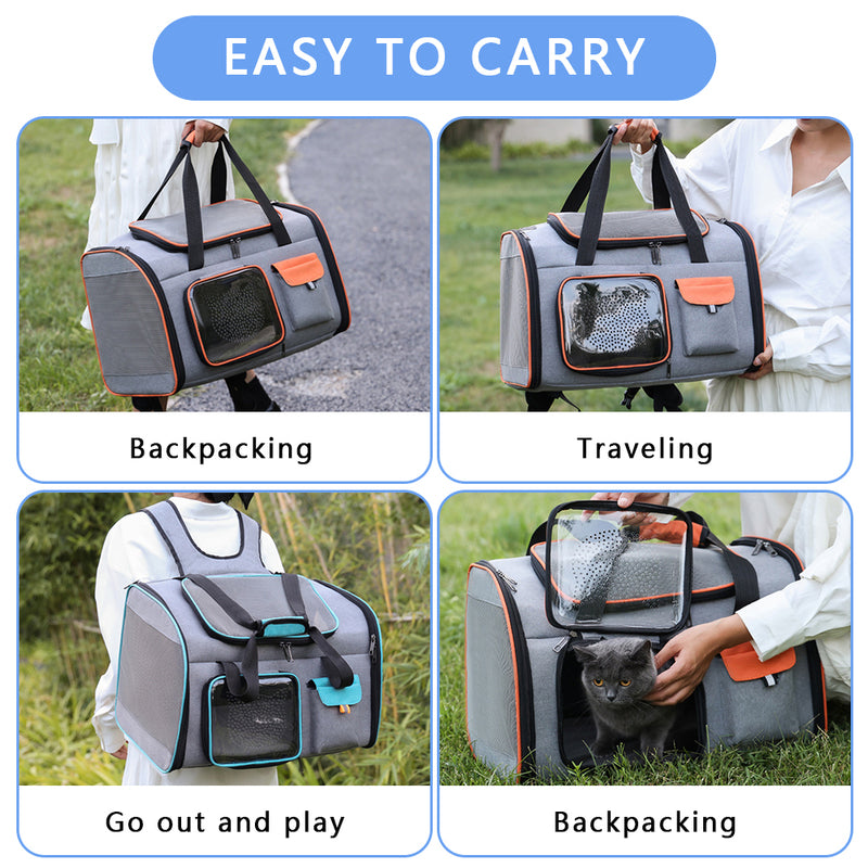 Go Adventuring with Kitty in Comfort: Reflective Crossbody Cat Backpack