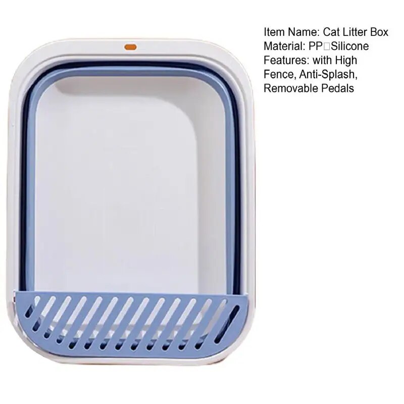 Hygiene Haven: Semi-Closed Plastic Cat Litter Box