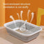 Hygiene Haven: Semi-Closed Plastic Cat Litter Box