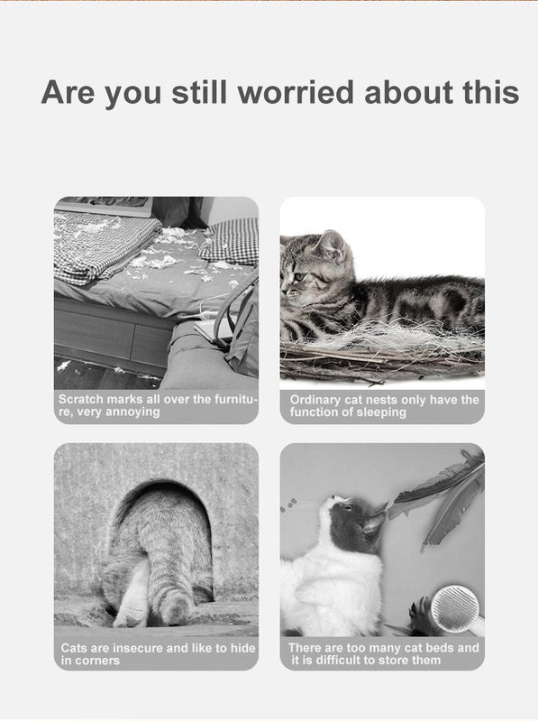 All-Season Cat Tunnel Bed - Featuring a Cozy Hiding House