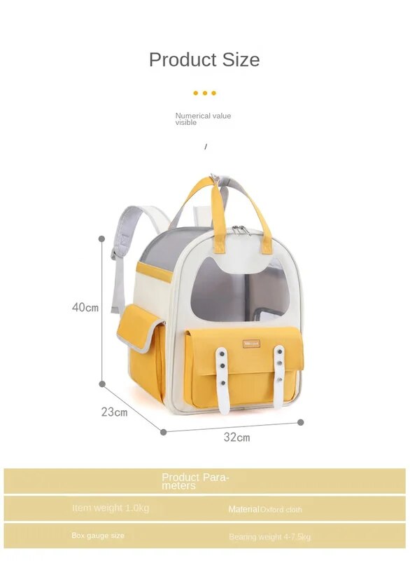 Step Out in Style with Trendy Ins-Diaper Large Capacity Pet Backpack