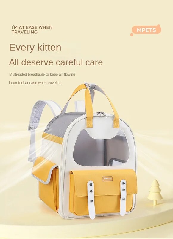 Step Out in Style with Trendy Ins-Diaper Large Capacity Pet Backpack