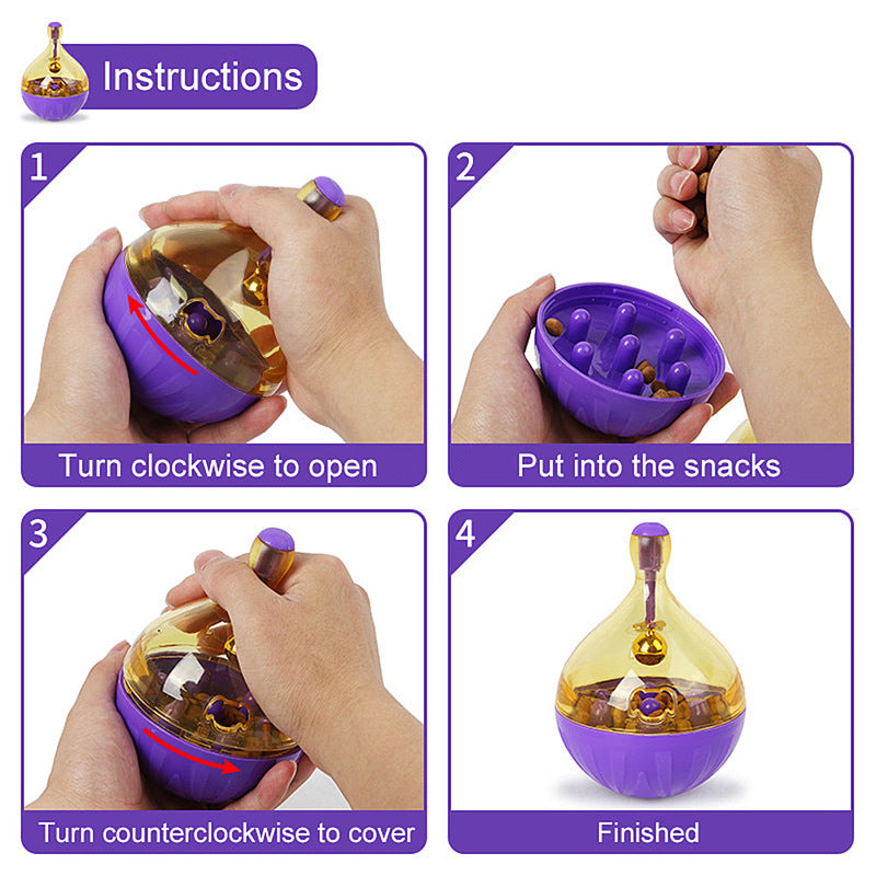 Interactive Pet Food Dispenser - Tumbler Feeder Toy for Cats and Dogs