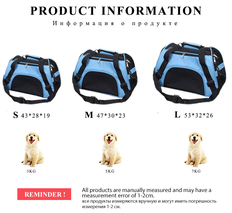 Travel Made Easy for Your Small Pets: Portable, Breathable, Mesh Carrier Bag