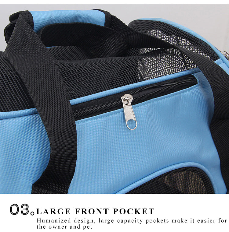 Travel Made Easy for Your Small Pets: Portable, Breathable, Mesh Carrier Bag