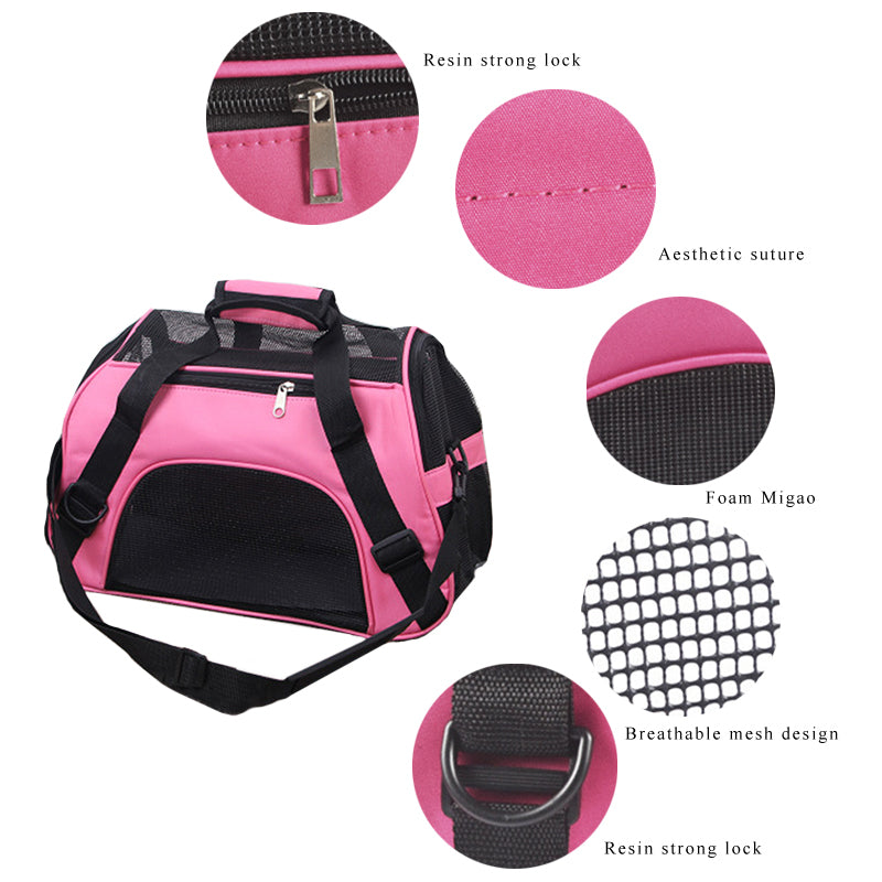 Travel Made Easy for Your Small Pets: Portable, Breathable, Mesh Carrier Bag