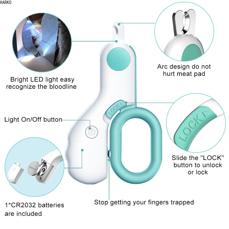 Deluxe Pet Nail Clipper with Built-In LED Light