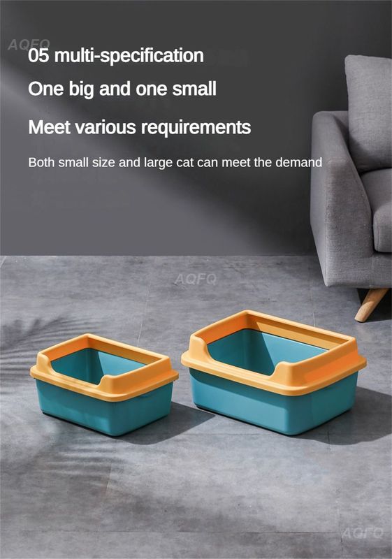 Spacious & Stylish: Large Capacity Semi-Enclosed Cat Toilet