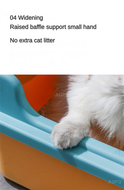Spacious & Stylish: Large Capacity Semi-Enclosed Cat Toilet