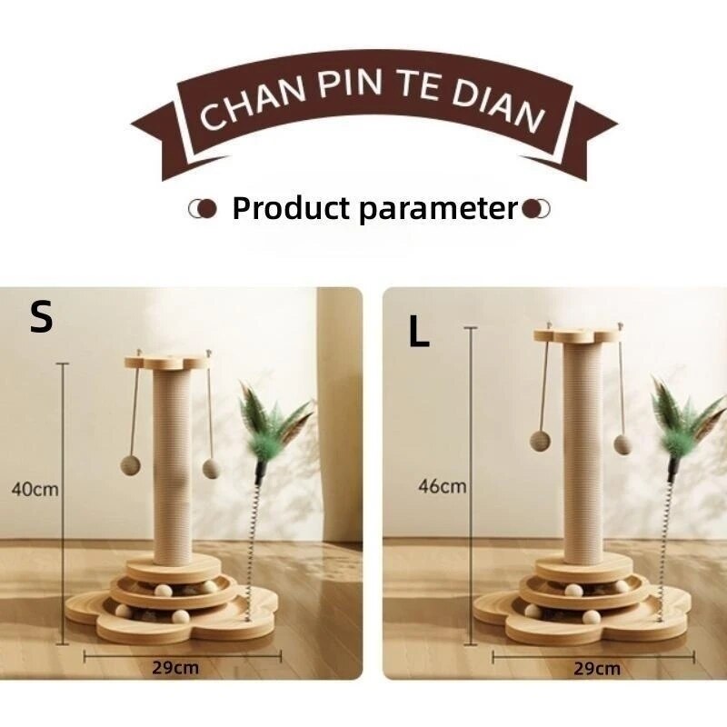 Turntable Cat Toy - Crafted With Solid Wood
